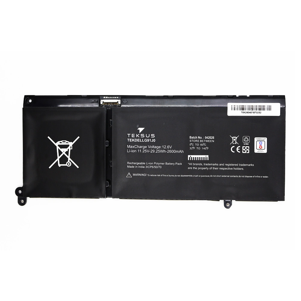 Teksus Laptop Battery Compatible For Dell Inspiron 3510 | G91J0 3C view 2